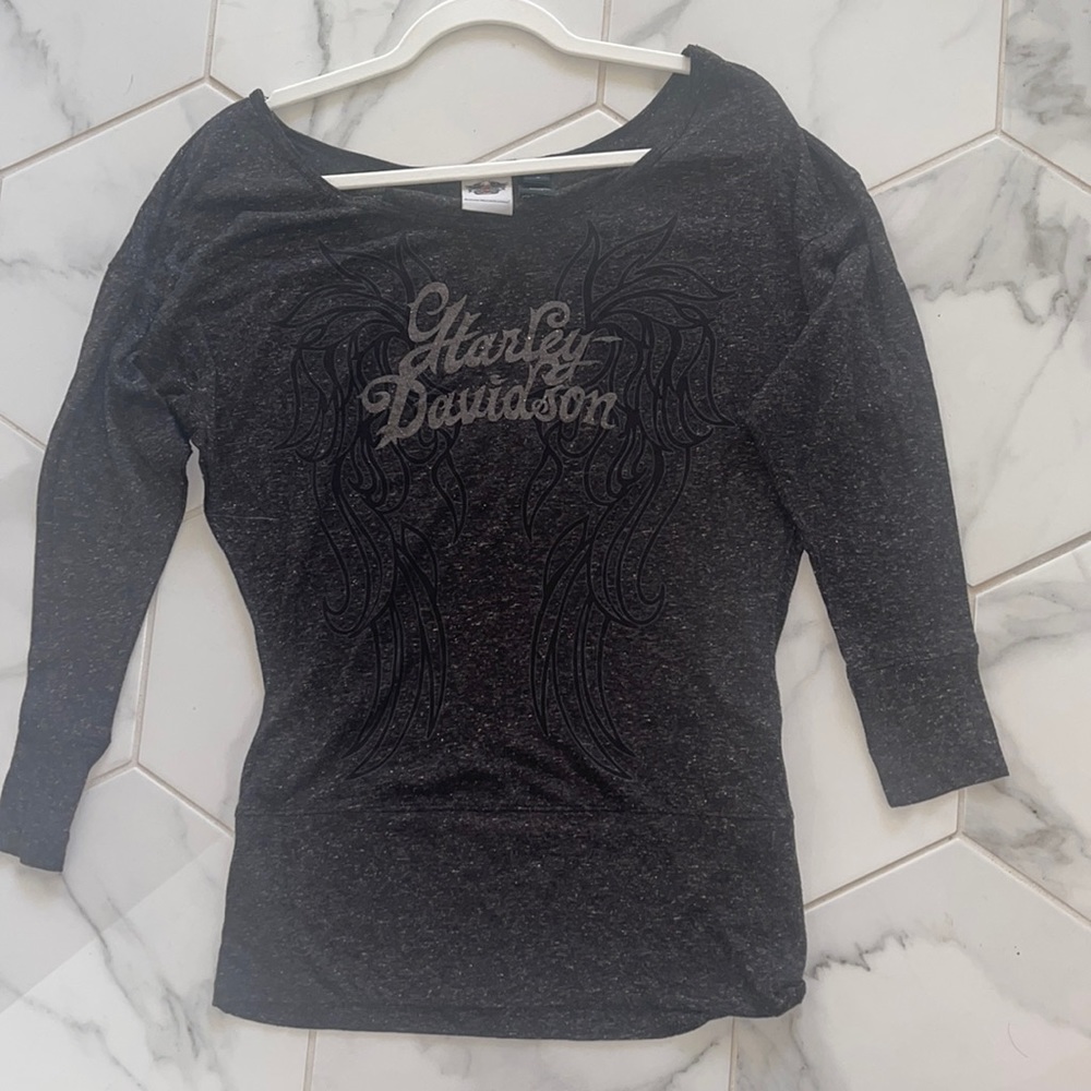 Sheer Grey Harley Davidson long sleeve too